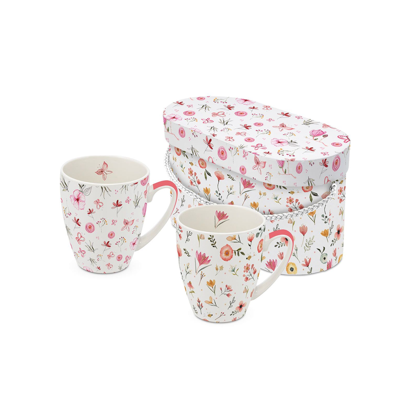 Łąka Kwiatowa Kubki Porcelanowe w...