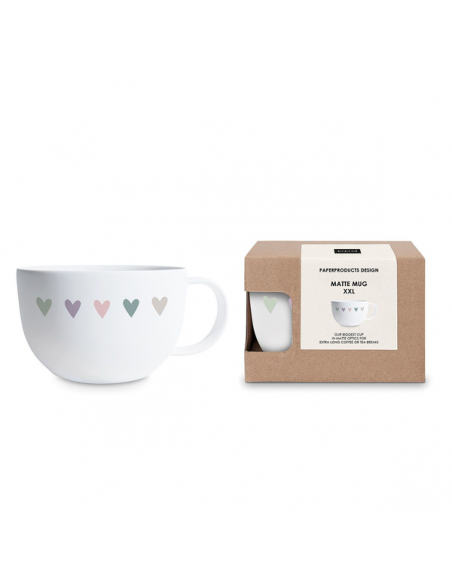 Pastelowe Serca Kubek Porcelanowy 550 ml