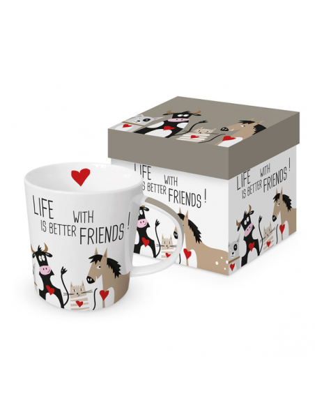 Przyjaciele Kubek Porcelanowy w Ozdobnym Pudełku 350 ml