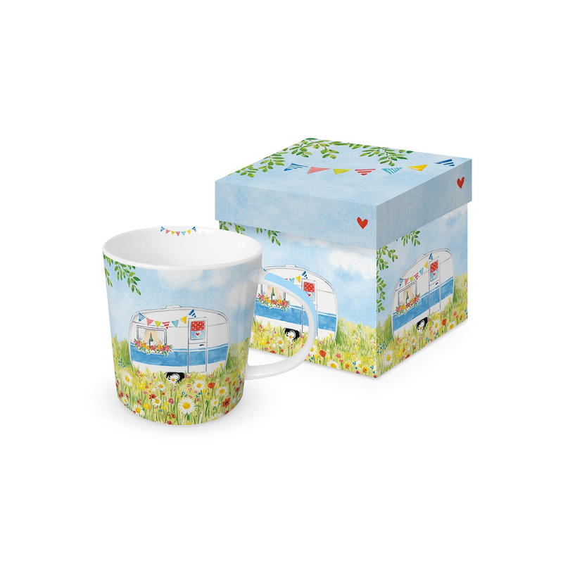 Wesoły Camping Kubek Porcelanowy w...