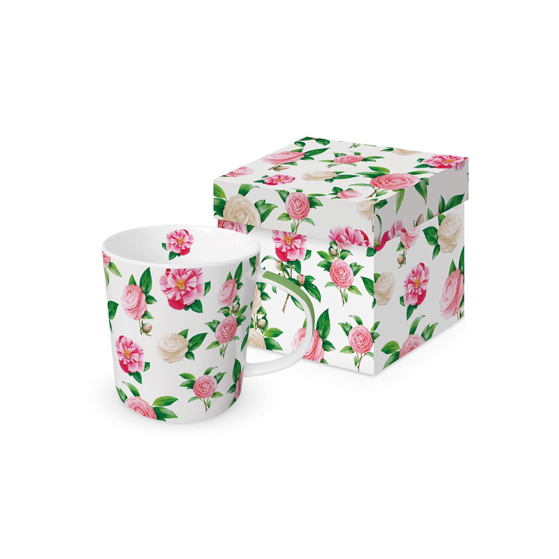 Róże Kubek Porcelanowy w Ozdobnym...