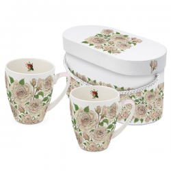 Róże Kubki Porcelanowe w...