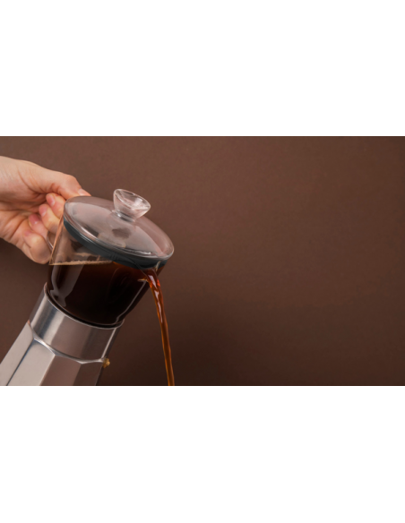 La Cafetiere Szklana Kawiarka Verona Srebrna, 290 ml