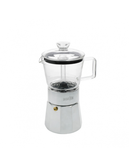 La Cafetiere Szklana Kawiarka Verona Srebrna, 290 ml