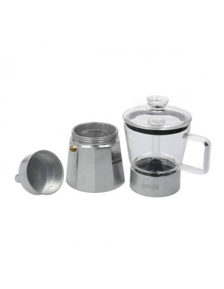 La Cafetiere Szklana Kawiarka Verona Srebrna, 290 ml
