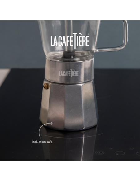 La Cafetiere Szklana Kawiarka Verona Srebrna, 290 ml