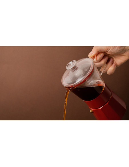 La Cafetiere Szklana Kawiarka Verona Czerwona, 290 ml