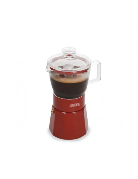La Cafetiere Szklana Kawiarka Verona Czerwona, 290 ml