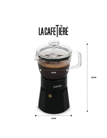 La Cafetiere Szklana Kawiarka Verona Czarna, 290 ml