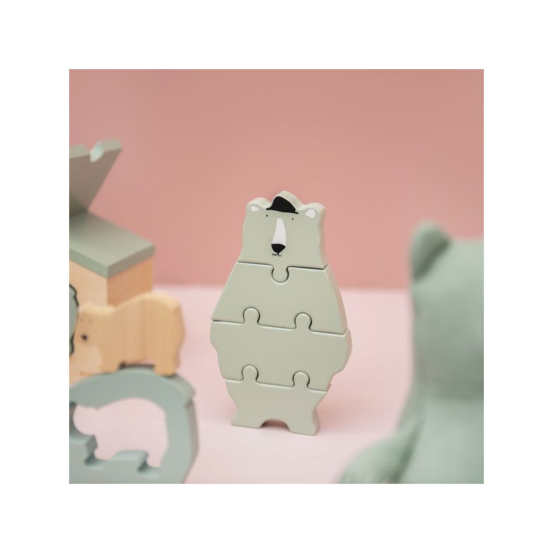 Miś Polarny Drewniane Puzzle