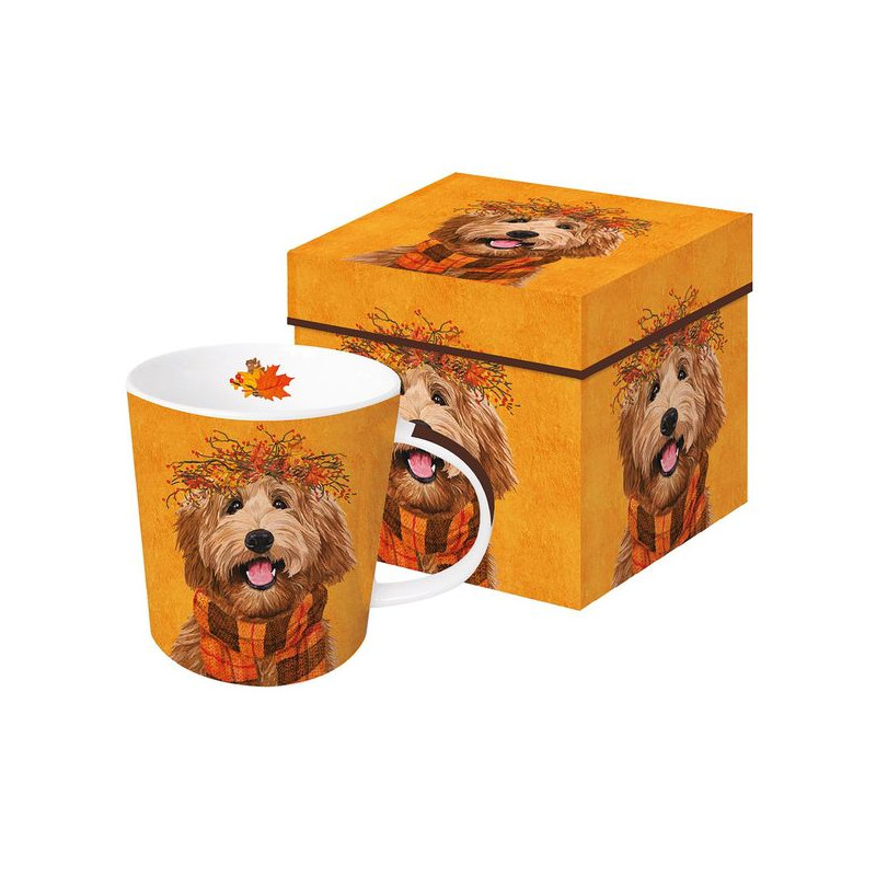 Jesienny Pies Kubek Porcelanowy w...