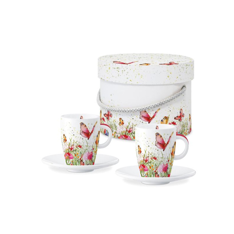 Kwitnąca Łąka Filiżanki Porcelanowe w...