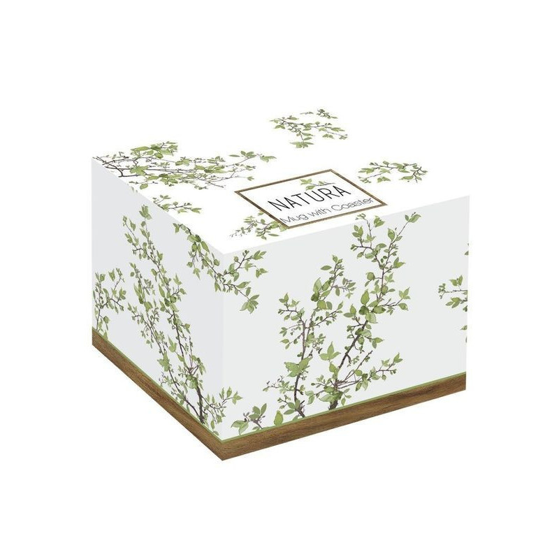 Natura Kubek z drewnianym spodkiem 350ml