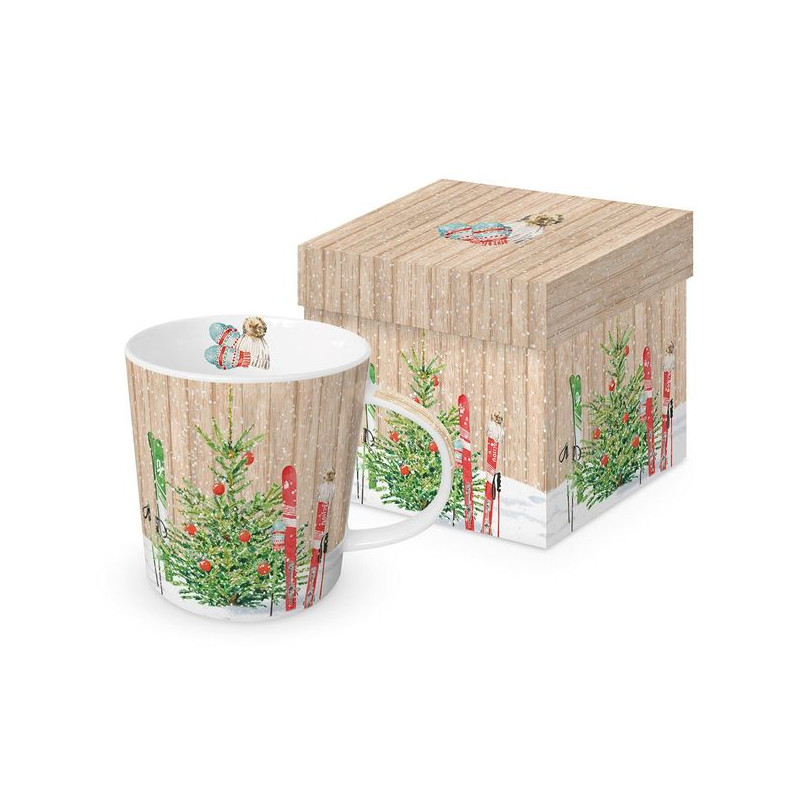 "Choinka i Narty" Kubek Porcelanowy w...