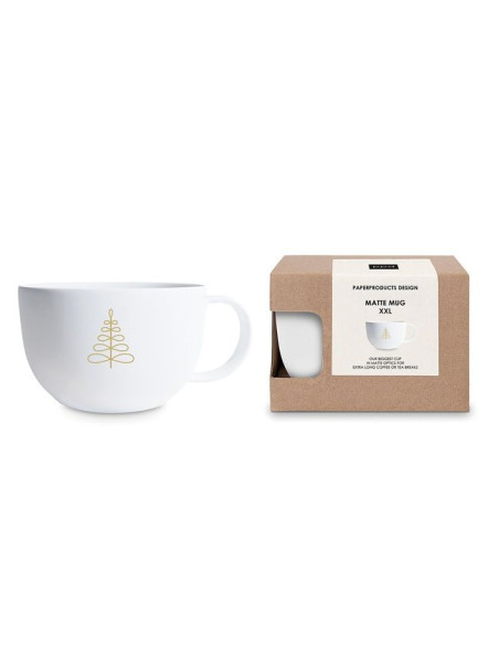 "Złota Choinka" Kubek Porcelanowy w Pudełku 550 ml