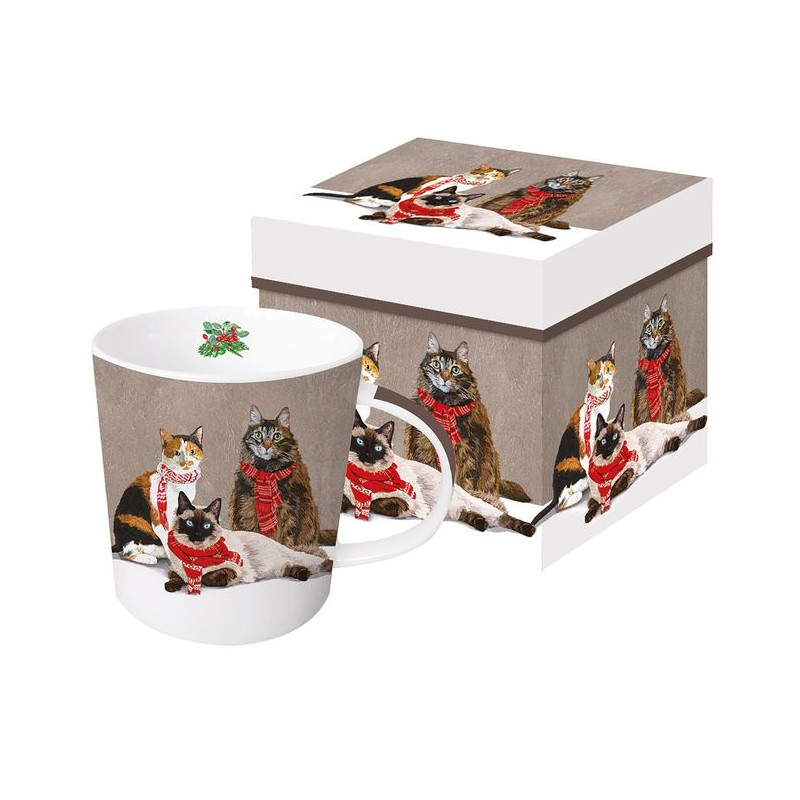 "Koty w Szalikach" Kubek Porcelanowy...