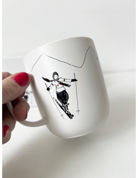 "Narciarka" Kubek Porcelanowy w Ozdobnym Pudełku 400 ml