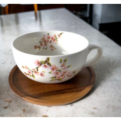 SAKURA Filiżanka z drewnianym spodkiem 250ml 2