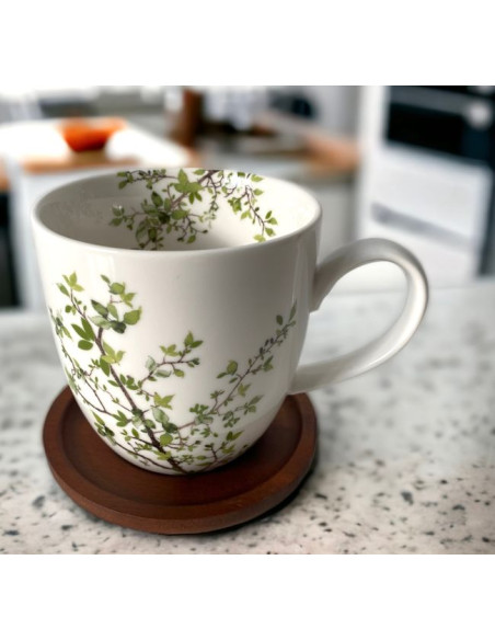 Natura Kubek z Drewnianym Spodkiem w Ozdobnym Pudełku 350 ml