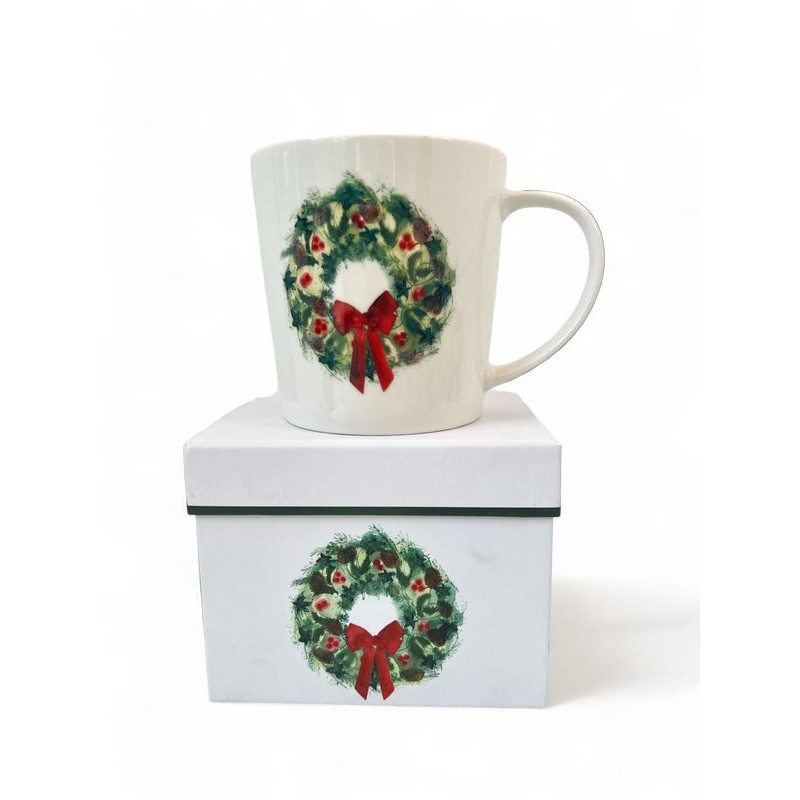 Świąteczny Wieniec Kubek Porcelanowy...