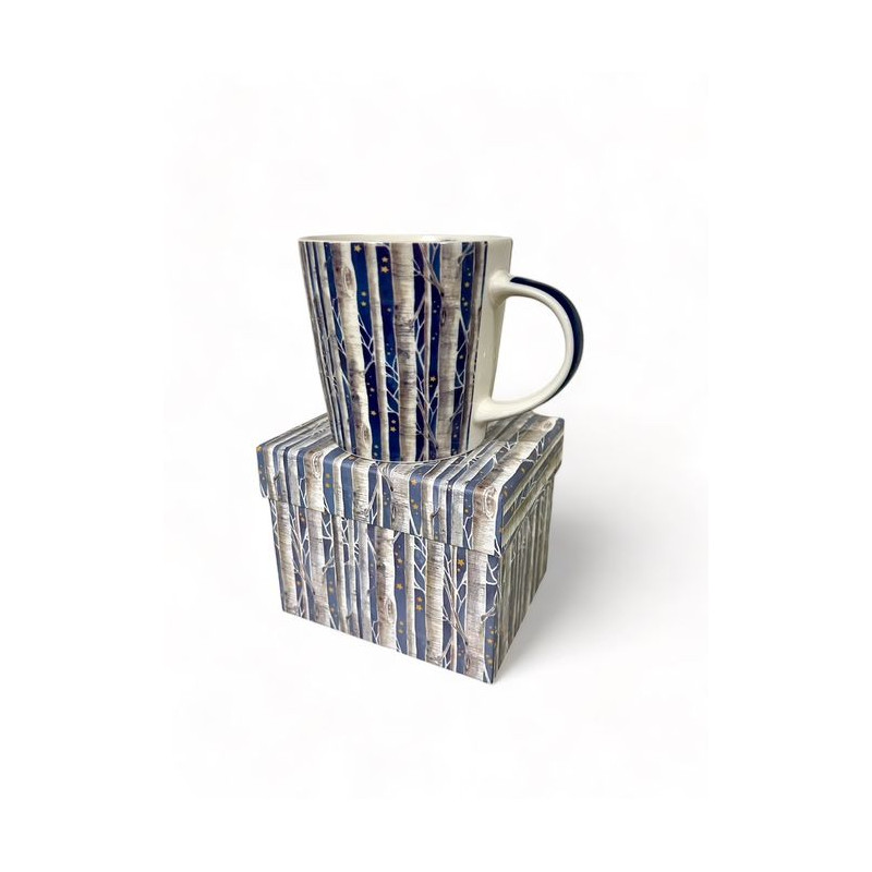 Brzozy - Kubek Porcelanowy w Ozdobnym...