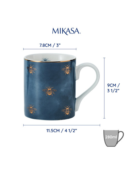 Mikasa Pszczoły Kubek Porcelanowy 280 ml
