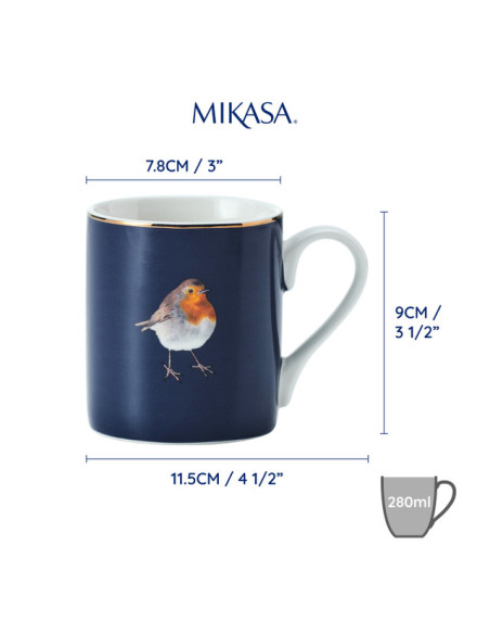 Mikasa Rudzik Kubek Porcelanowy 280 ml 