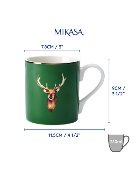 Mikasa Jeleń Kubek Porcelanowy 280 ml 