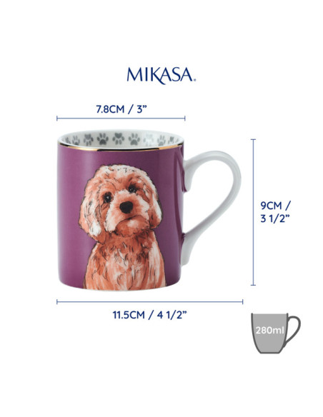Mikasa Pies Cockapoo Kubek Porcelanowy 280 ml 