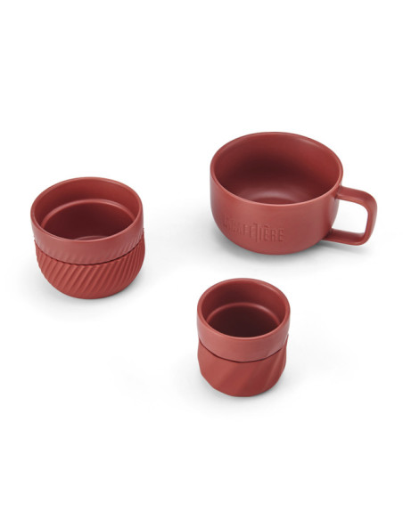 La Cafetiere Kubki do Kawy Czerwone 3 szt. 