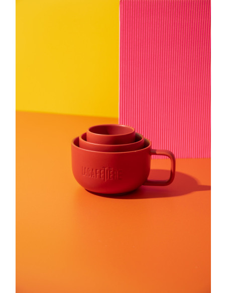 La Cafetiere Kubki do Kawy Czerwone 3 szt. 