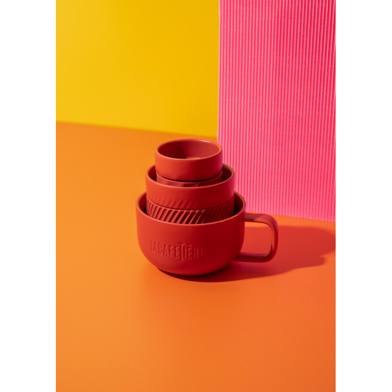 La Cafetiere Kubki do Kawy Czerwone 3...