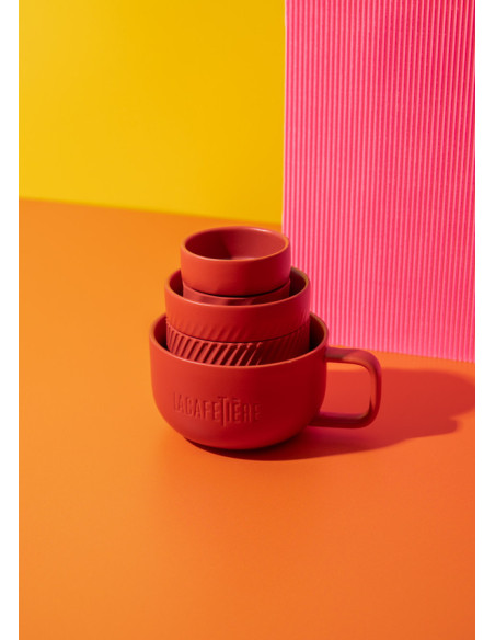 La Cafetiere Kubki do Kawy Czerwone 3 szt. 
