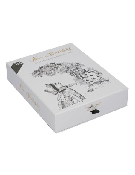 Alicja w Krainie Czarów kpl. 4 Widelczyki Deserowe