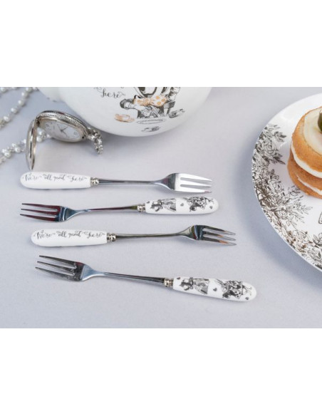 Alicja w Krainie Czarów kpl. 4 Widelczyki Deserowe