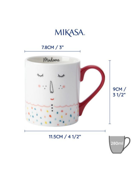 Mikasa Madame Kubek Porcelanowy 280 ml 