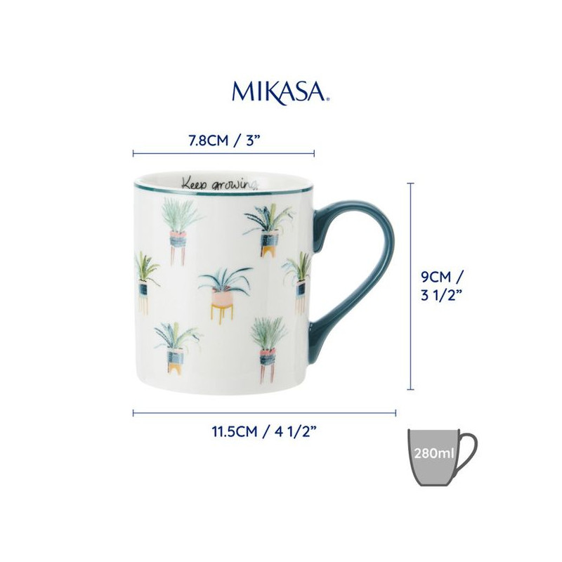 Mikasa Rośliny Kubek Porcelanowy 280 ml 