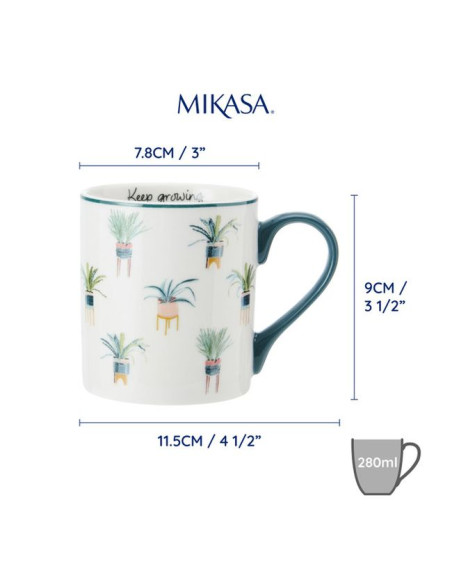 Mikasa Rośliny Kubek Porcelanowy 280 ml 