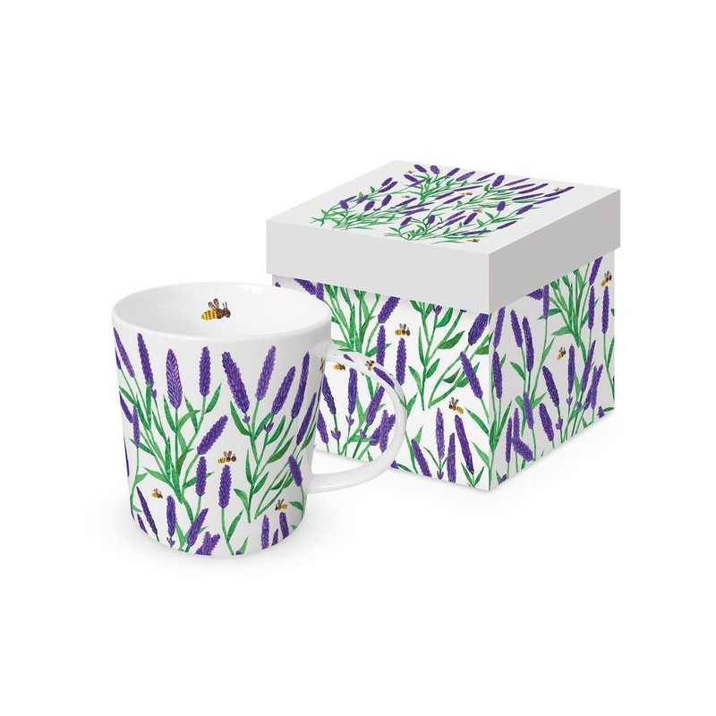 Lawenda Kubek Porcelanowy w Ozdobnym...