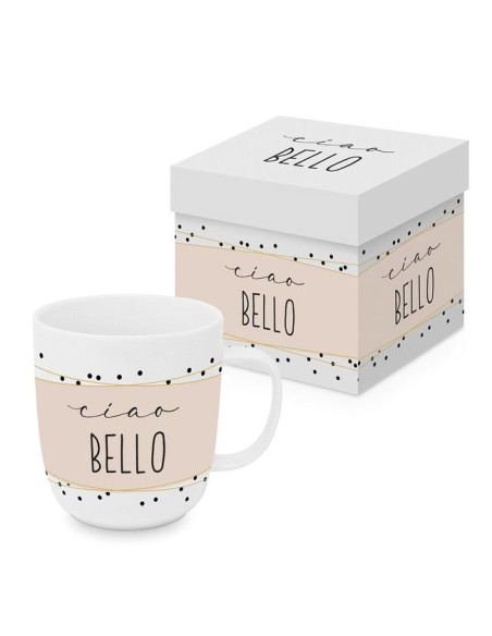 „Ciao Bello” Kubek Porcelanowy w Ozdobnym Pudełku 400 ml