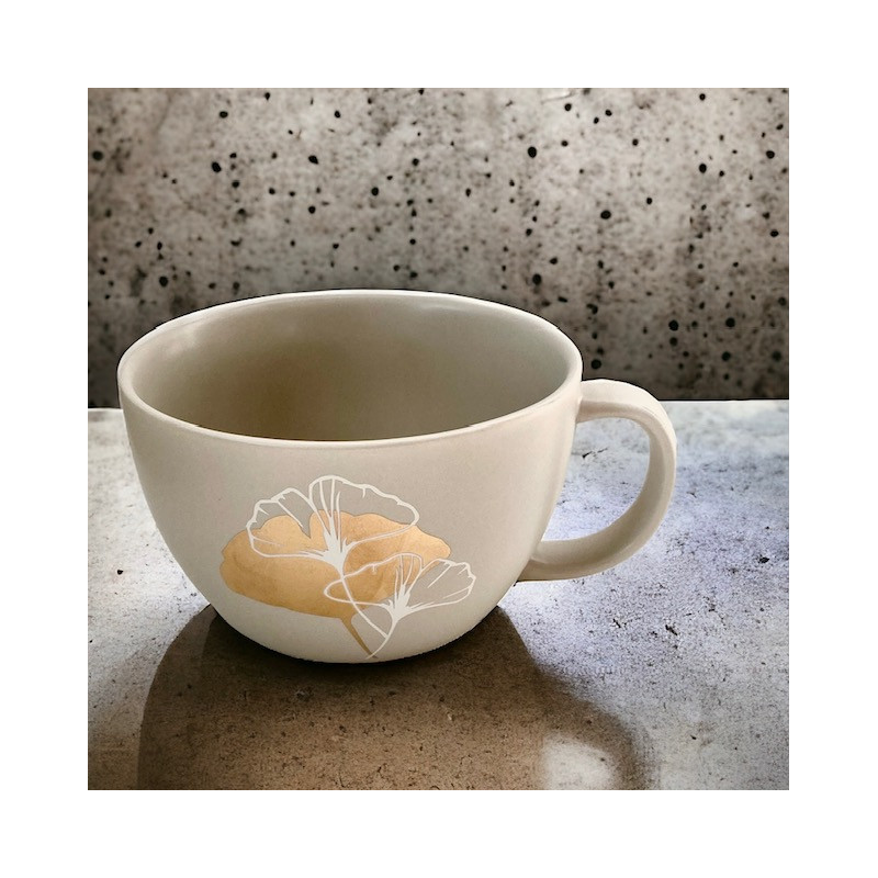 Złoty Liść Kubek Porcelanowy 550 ml