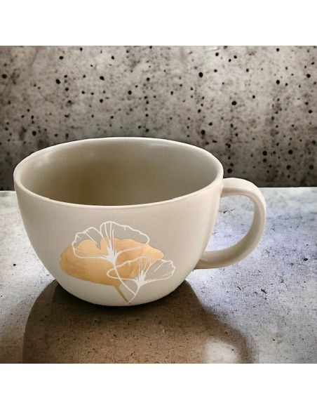 Złoty Liść Kubek Porcelanowy 550 ml