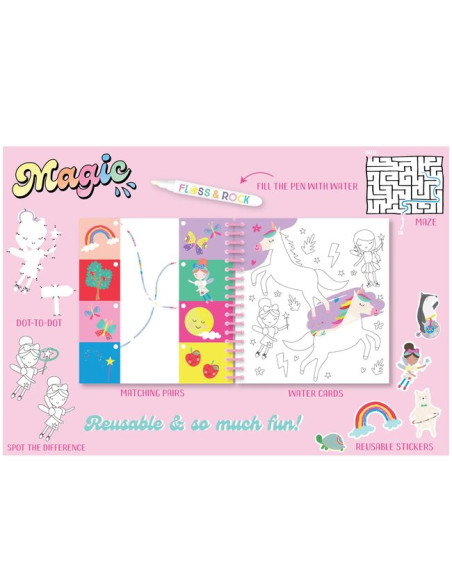Tęczowe Wróżki Magiczna Kolorowanka Wodna z Zadaniami