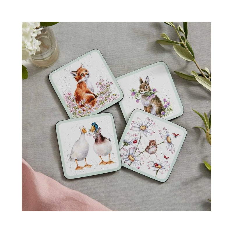 Zwierzęta Podkładki Małe 4 szt.