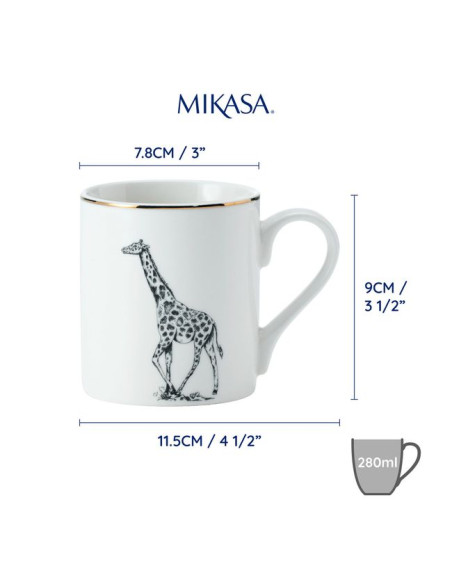 Mikasa Żyrafa Kubek Porcelanowy 280 ml
