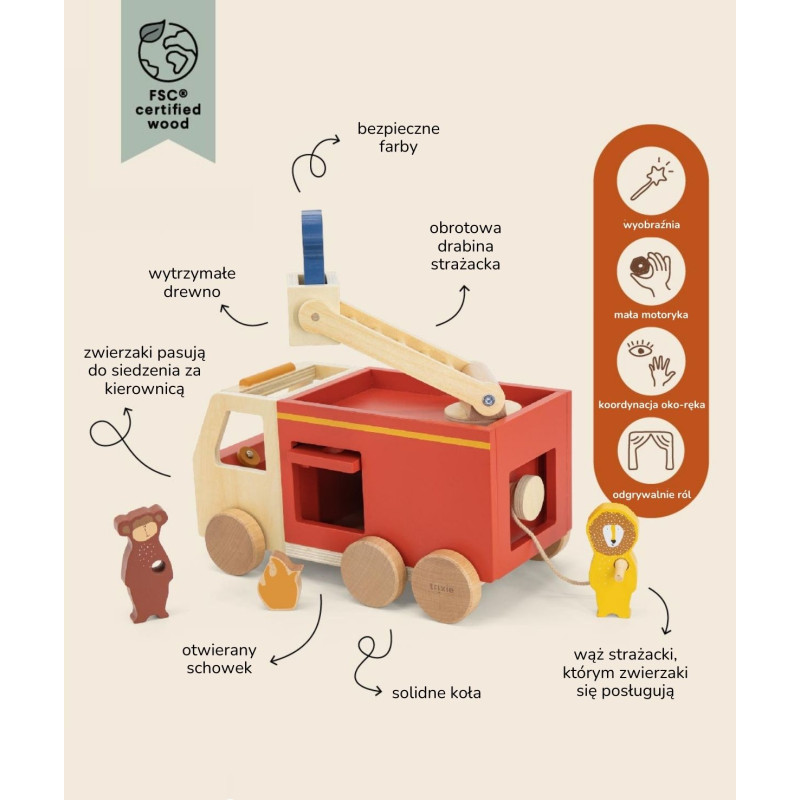 Wóz Strażacki Drewniany 