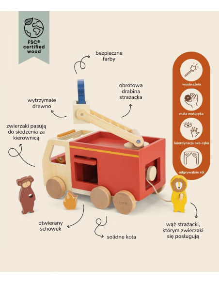 Wóz Strażacki Drewniany 