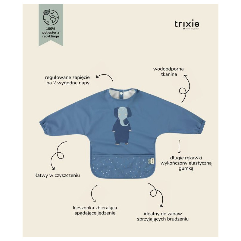 Słoń Wodoodporny Śliniak z Długimi...