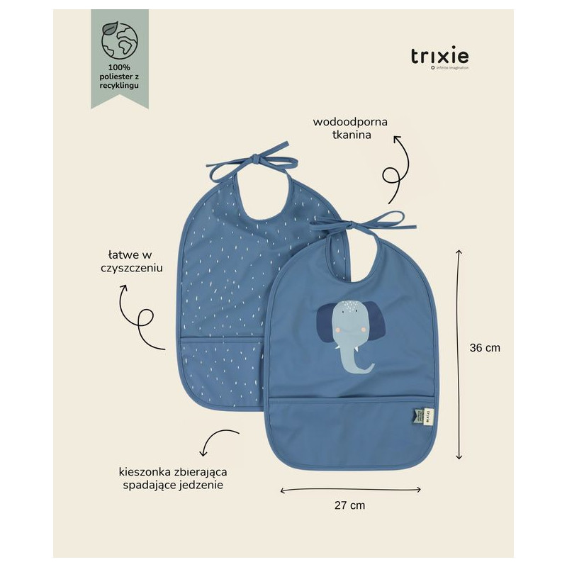 Słoń Wodoodporny Śliniak 2 szt.