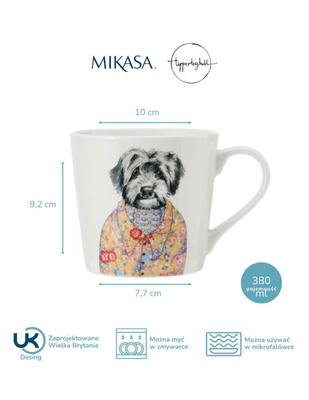 Mikasa Tipperleyhill, Kubek Porcelanowy Pies - 380 ml